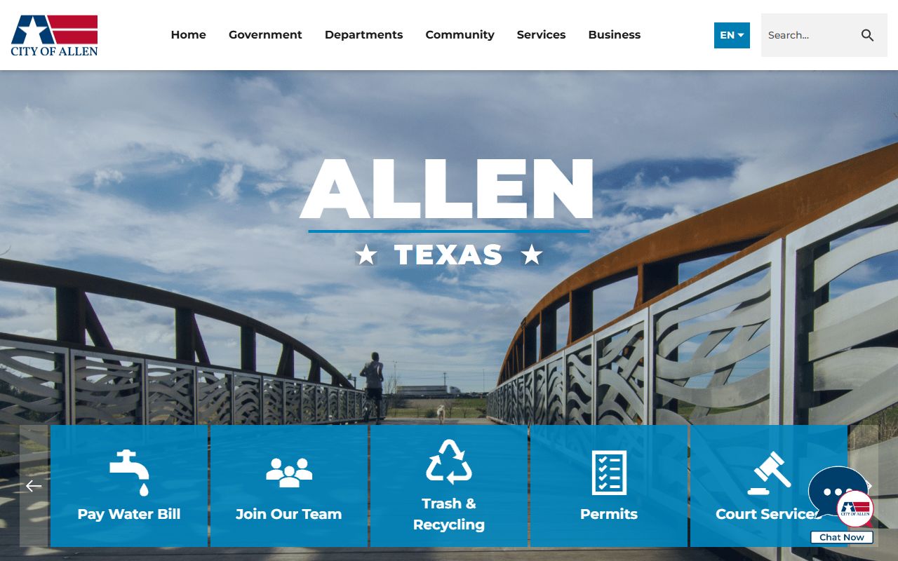 Allen city portal for traffic ticket records and municipal court in Collin County