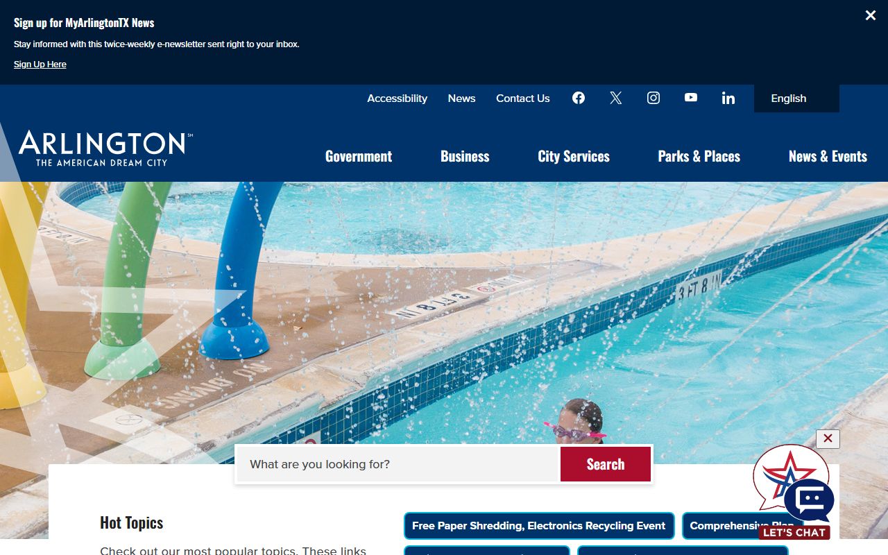 City of Arlington official portal for traffic ticket records and municipal court
