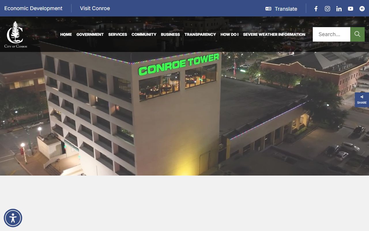 Conroe city portal for traffic ticket records and municipal court services