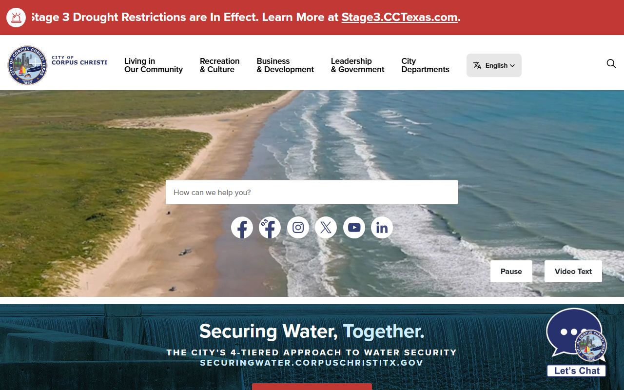 City of Corpus Christi official portal for traffic ticket records