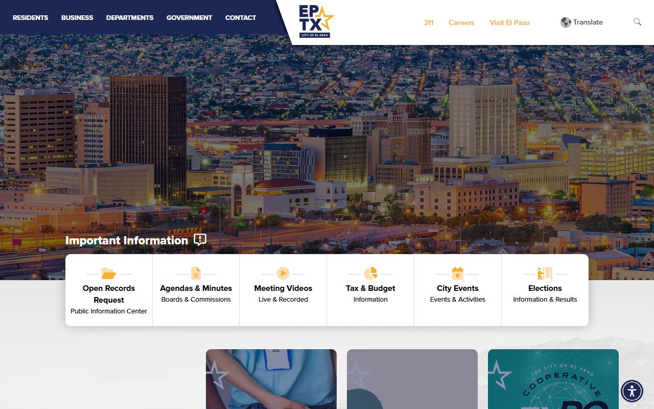 City of El Paso official portal for traffic ticket records and court services