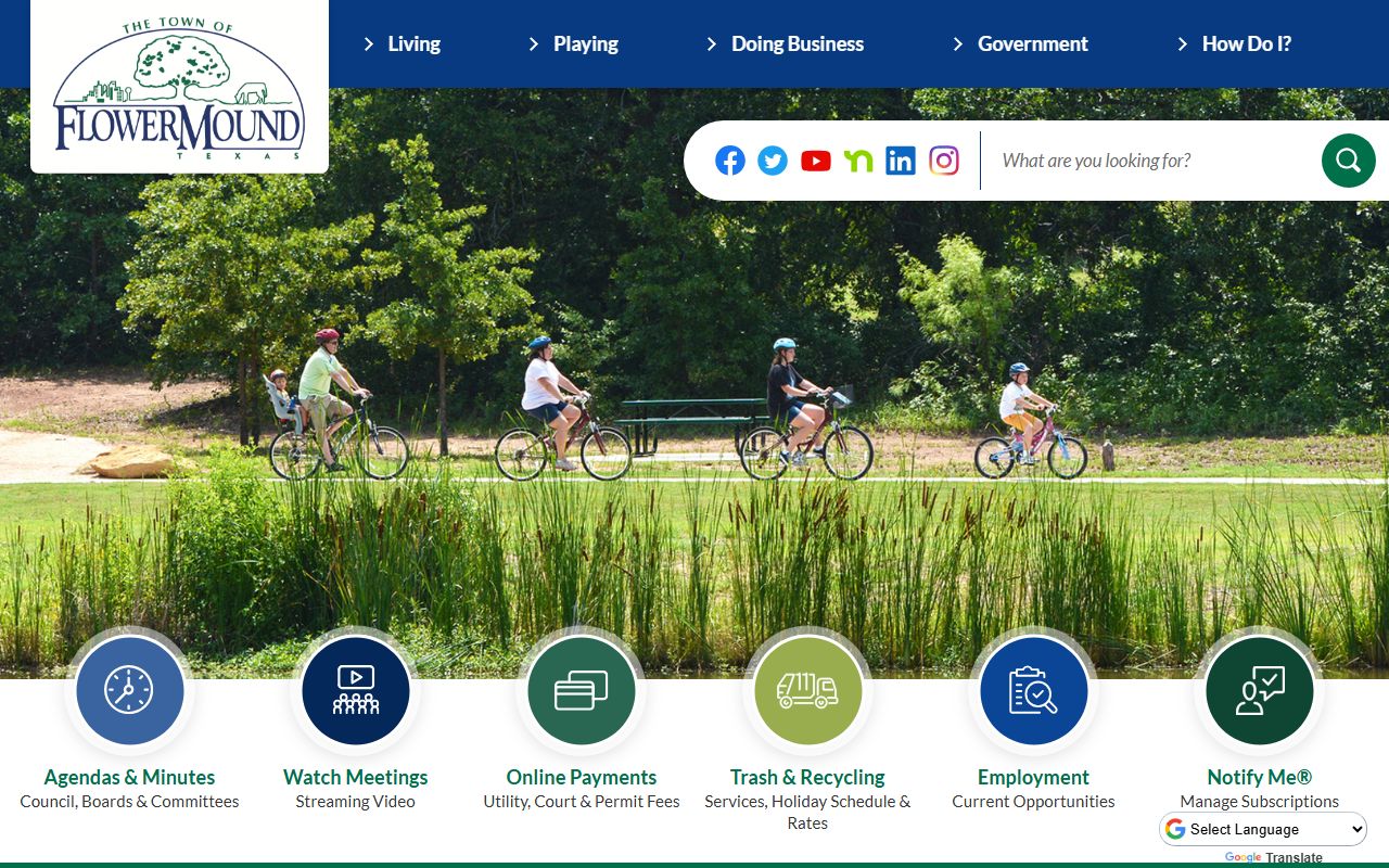 Flower Mound town portal for traffic ticket records and municipal court services