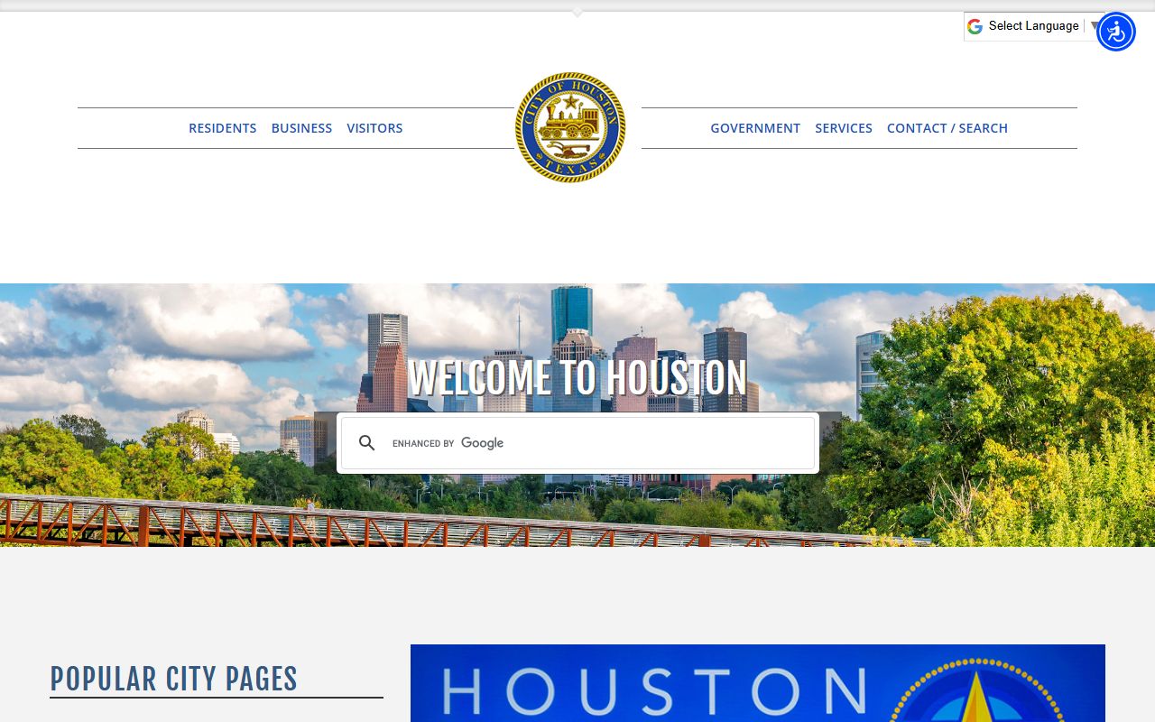 City of Houston official portal for traffic and court services