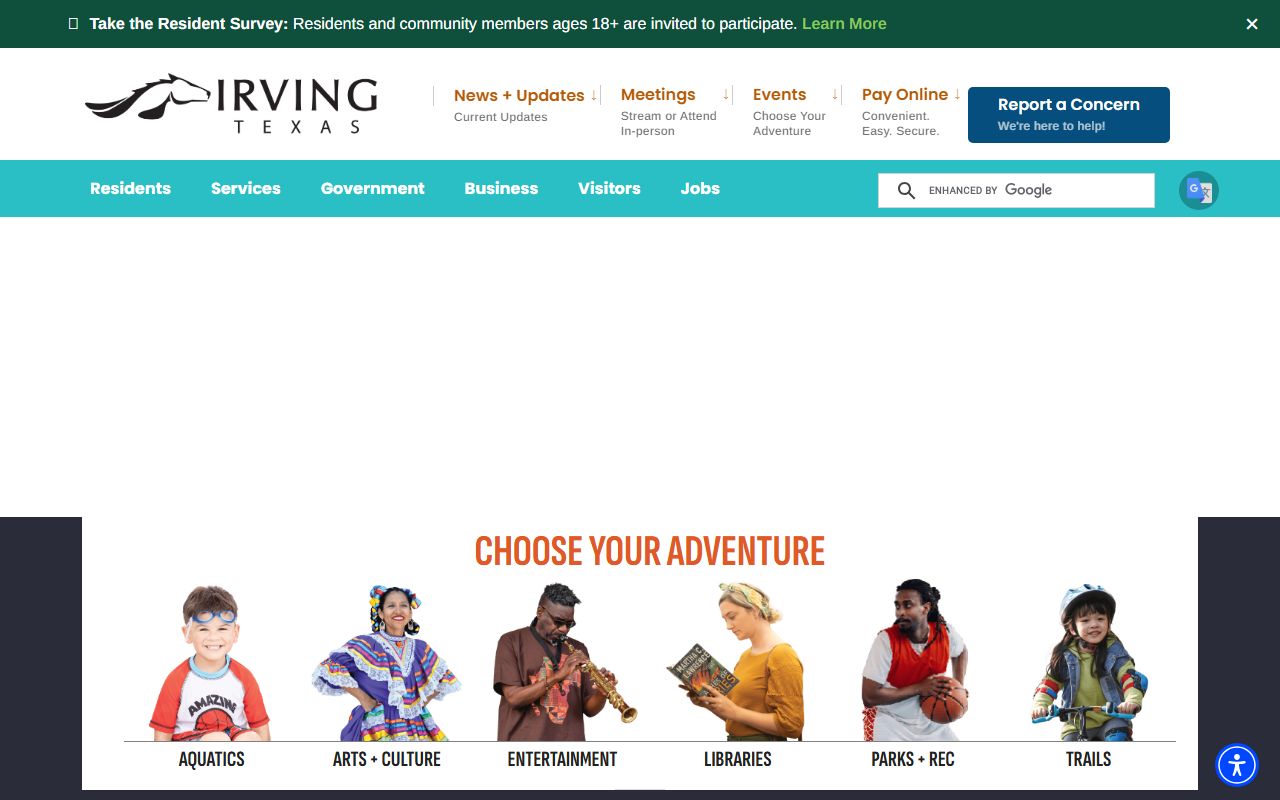 City of Irving official portal for traffic ticket records and municipal court
