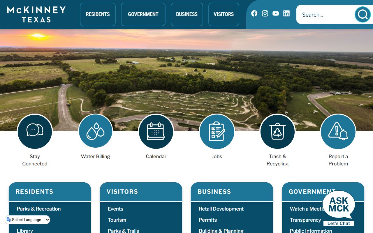 McKinney city portal for traffic ticket records and citations