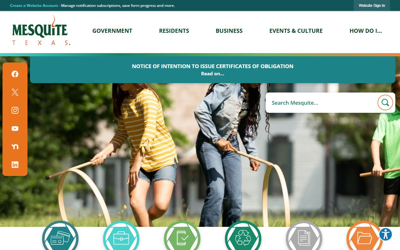 Mesquite city portal for traffic ticket records and citations