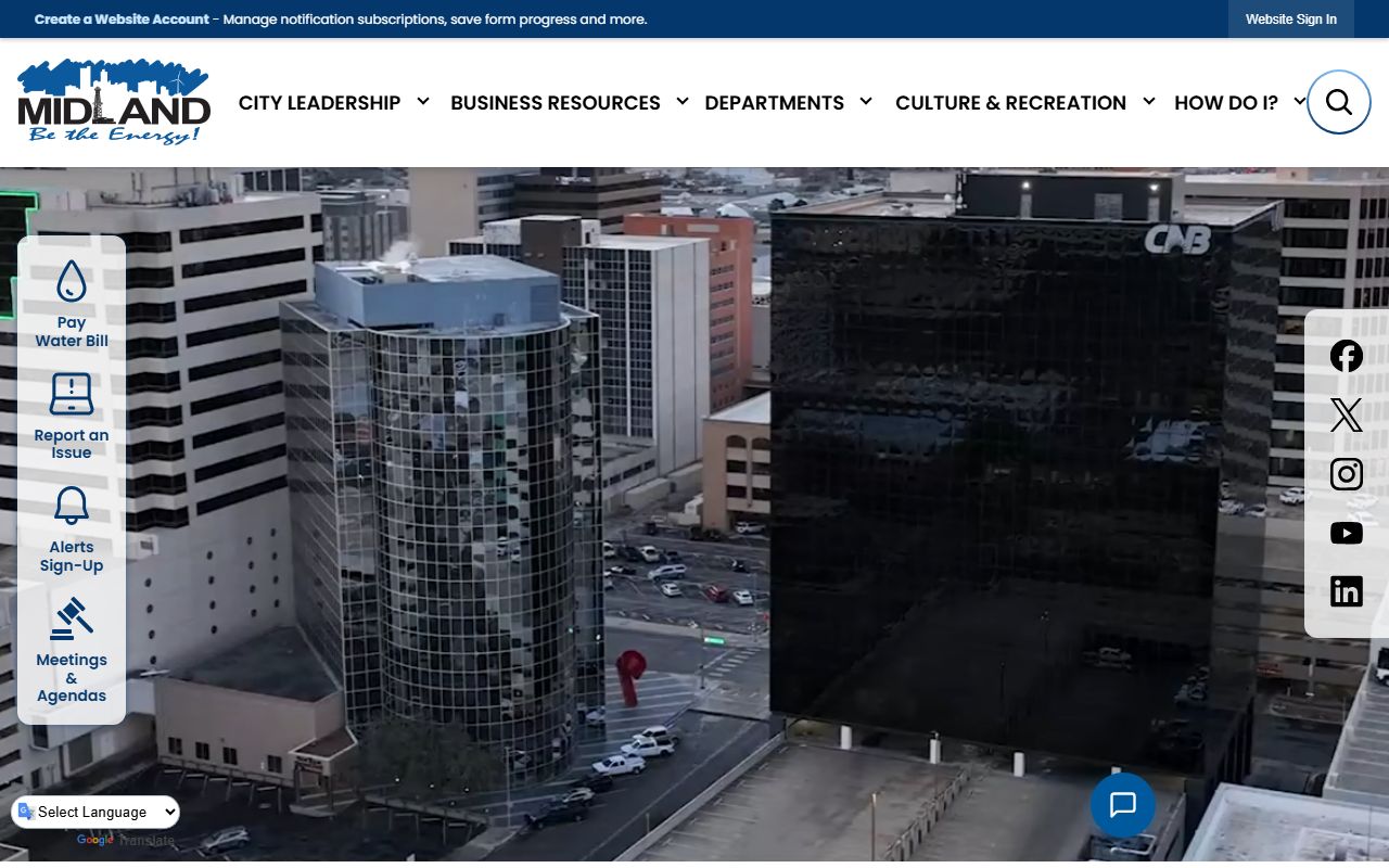 Midland Texas city portal for traffic ticket records and citations