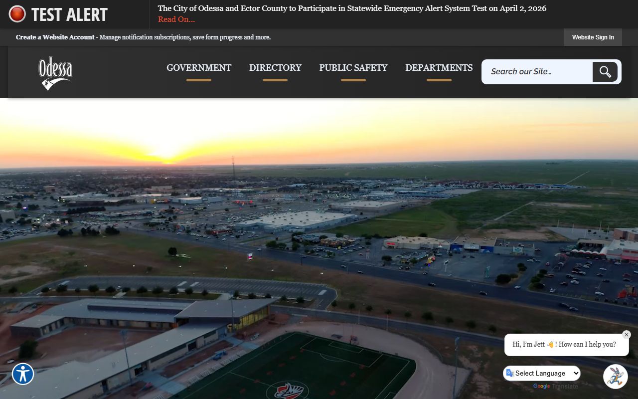 Odessa city portal for traffic ticket records and municipal court in Ector County