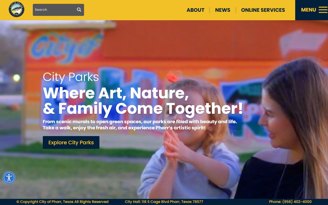 Pharr Texas city portal for traffic ticket records and citation search