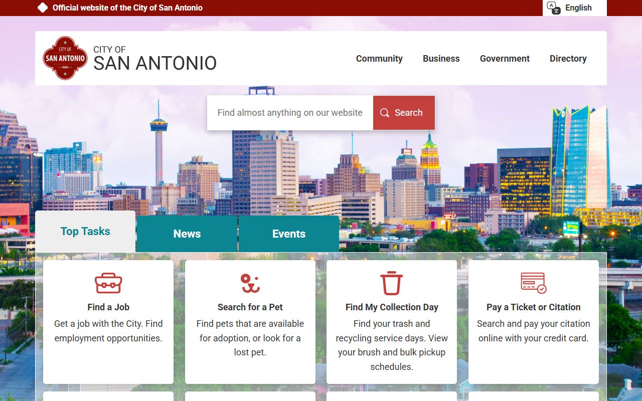 City of San Antonio official portal for traffic ticket records