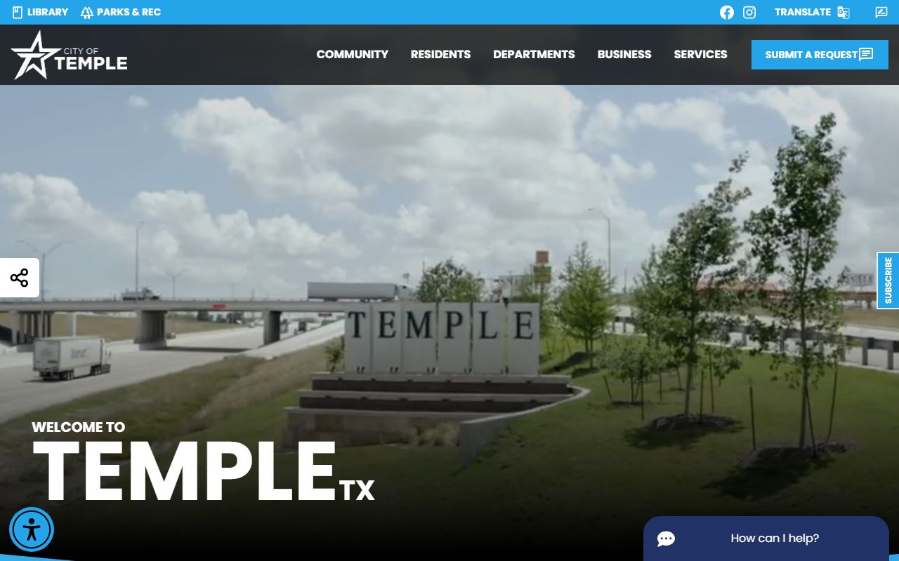 Temple Texas city portal for traffic ticket records and municipal court