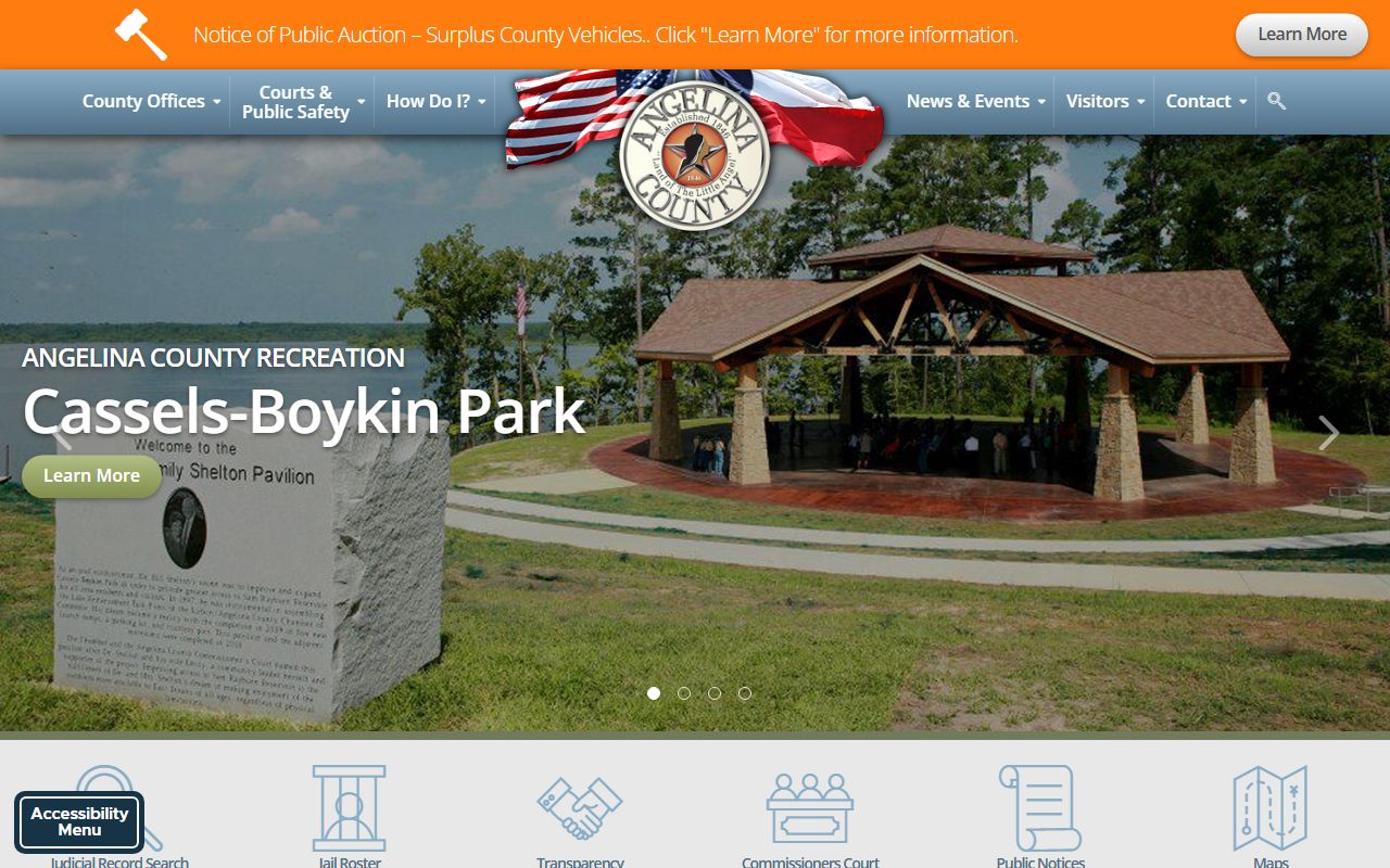 Angelina County Texas Traffic Ticket Records county portal