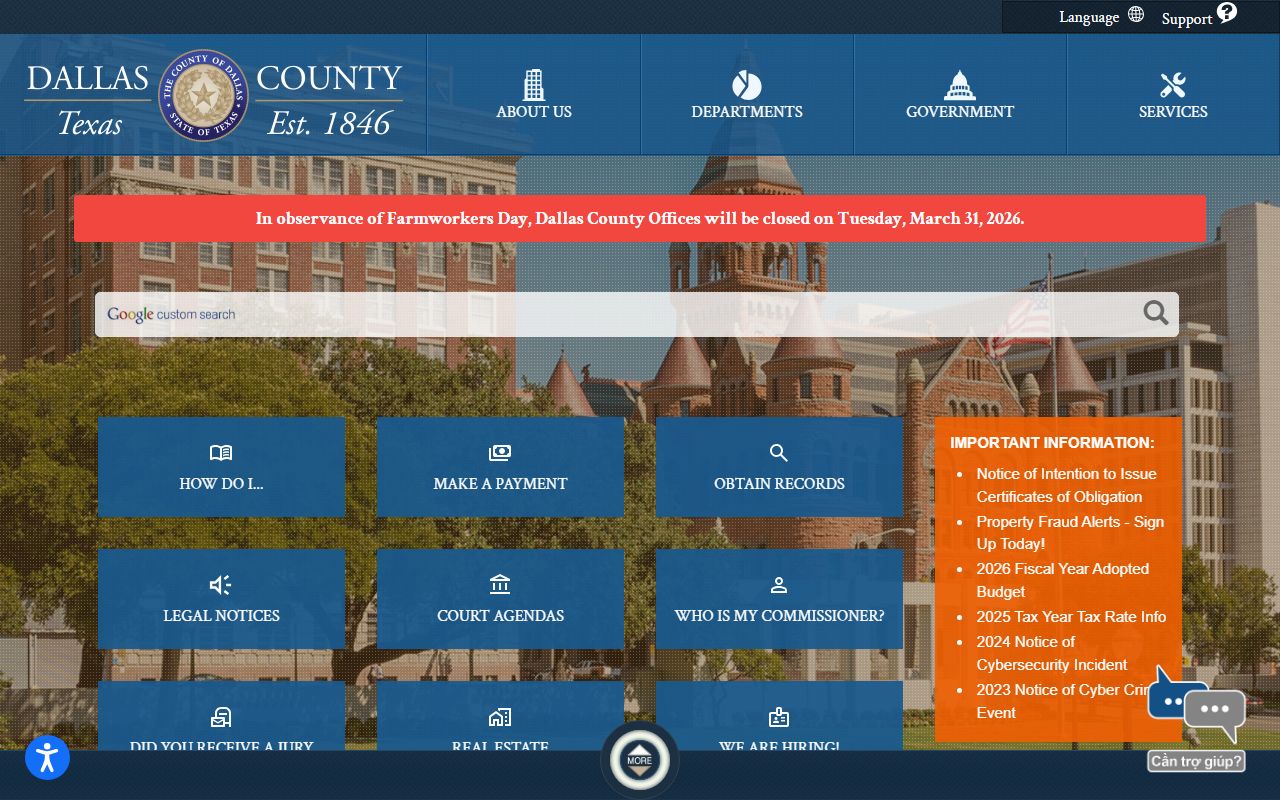 Dallas County courts and records portal