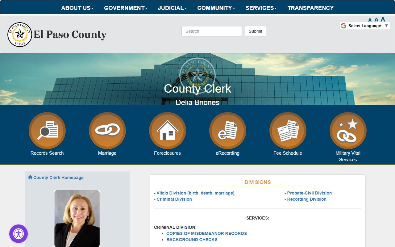 El Paso County Clerk records