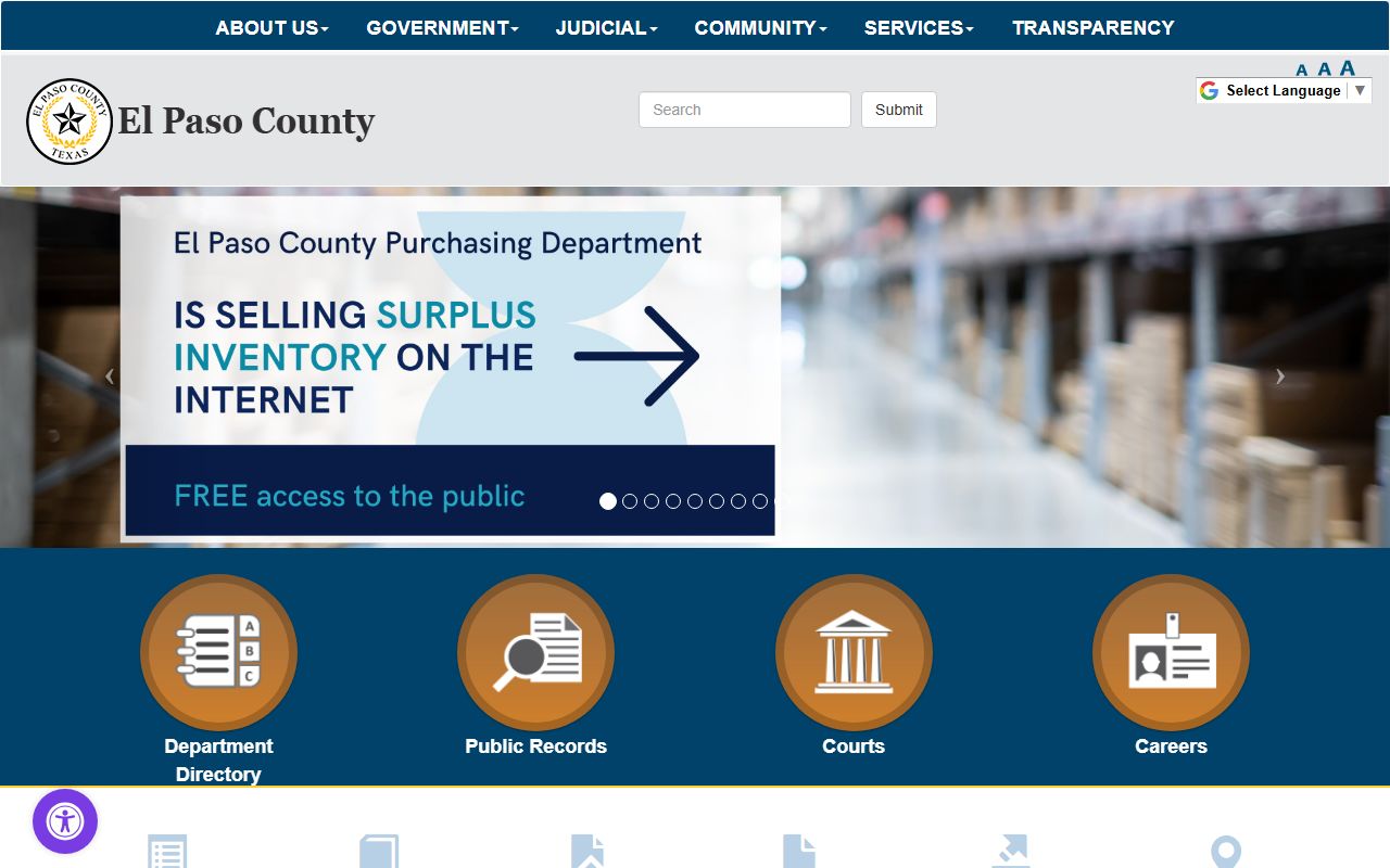 El Paso County main portal