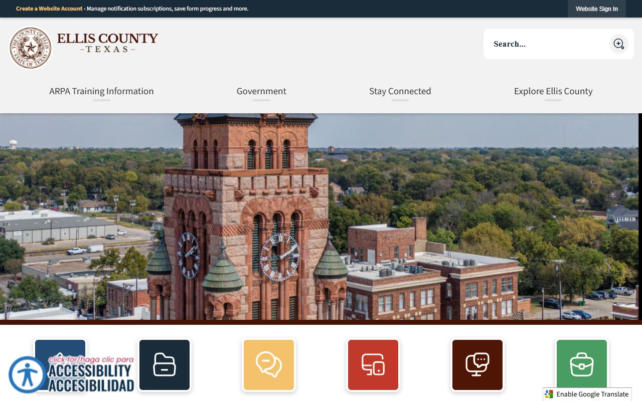Ellis County government portal