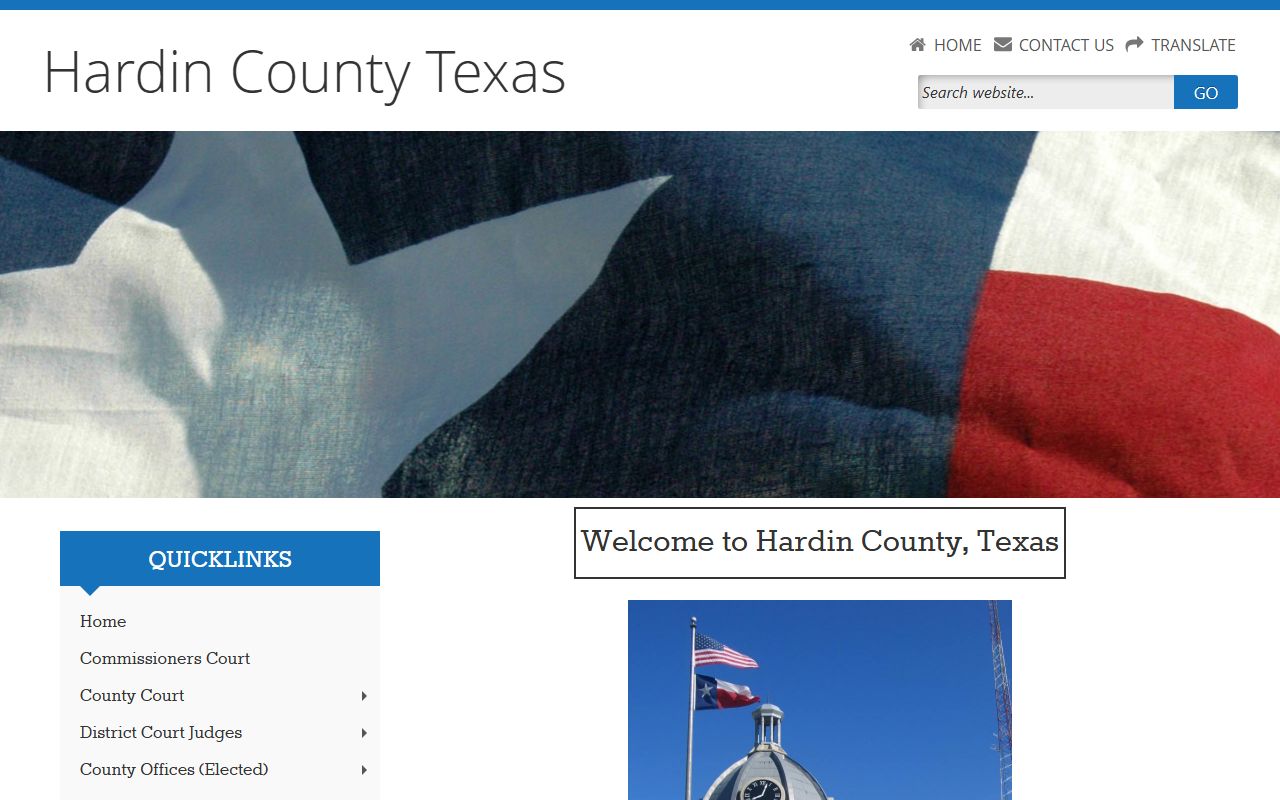 Hardin County Texas official county portal for traffic ticket records