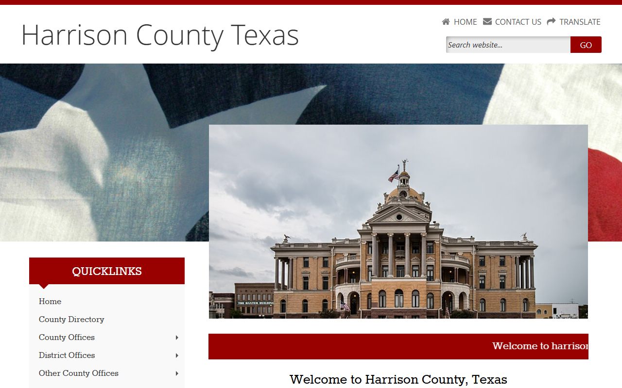 Harrison County Texas county portal for traffic ticket records