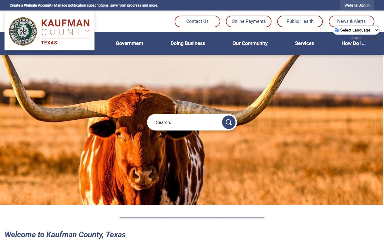 Kaufman County Texas traffic ticket records county portal